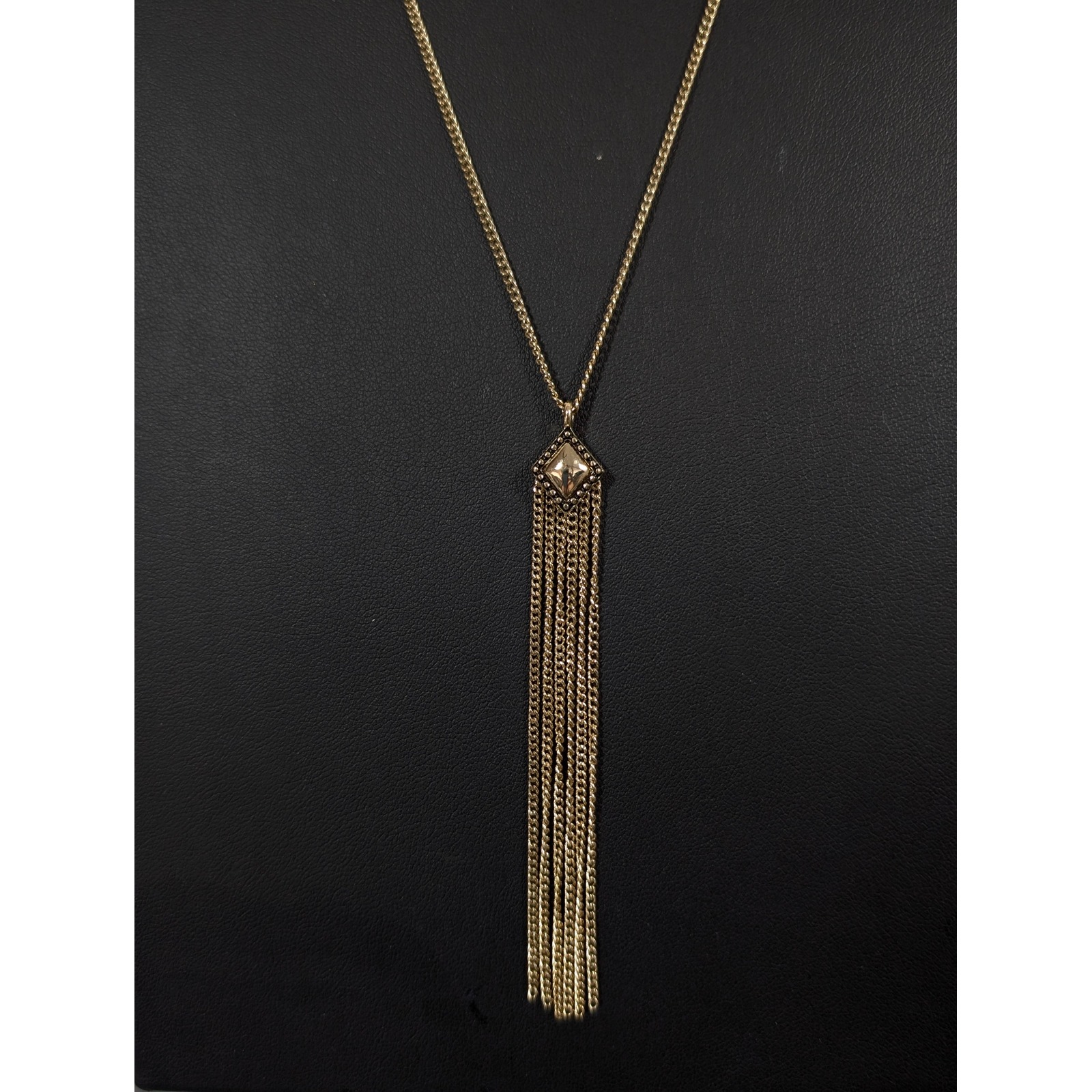 Bcbgeneration Gold Tone Long Chain Tassel Pendant Necklace 30